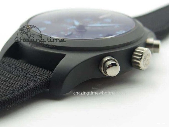 MIROTIME 0404 Comfortable Pilot Chrono IW388003 Real Ceramic ZF 1:1 Best Edition On Black Nylon Strap A 7322